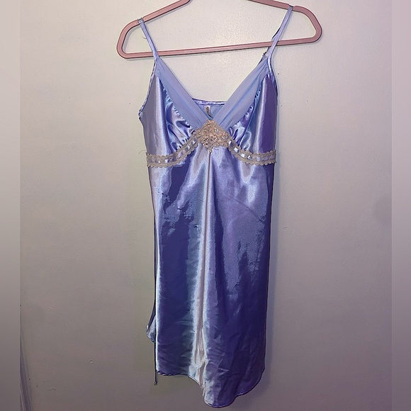 George Other - GEORGE BABY BLUE Y2K SILK SLIP DRESS